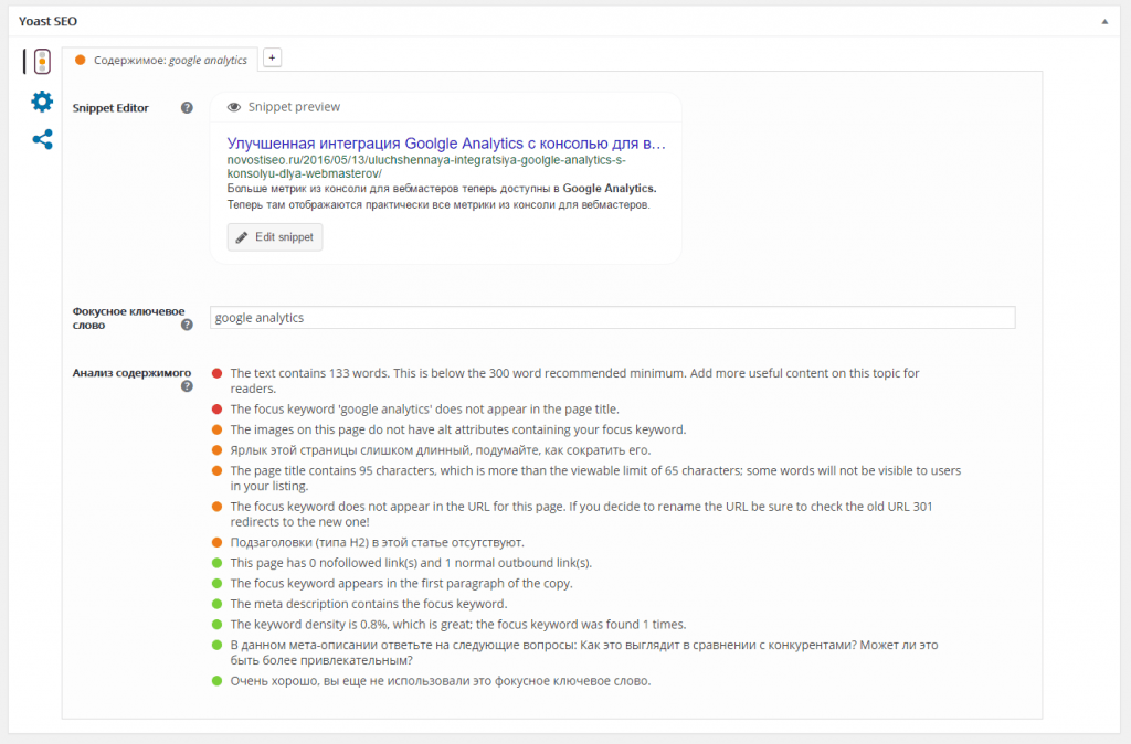 Настройка Yoast SEO в WordPress