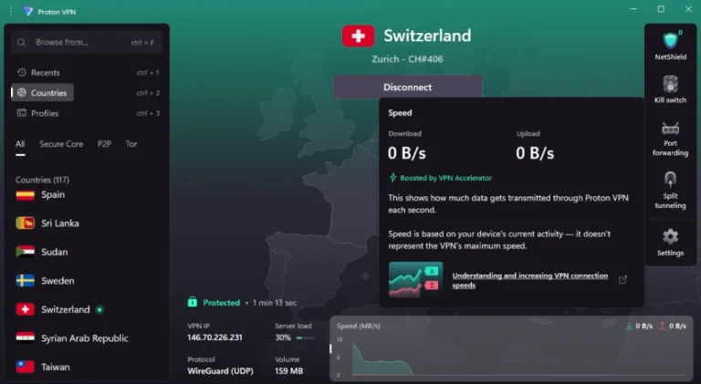 Приложение ProtonVPN